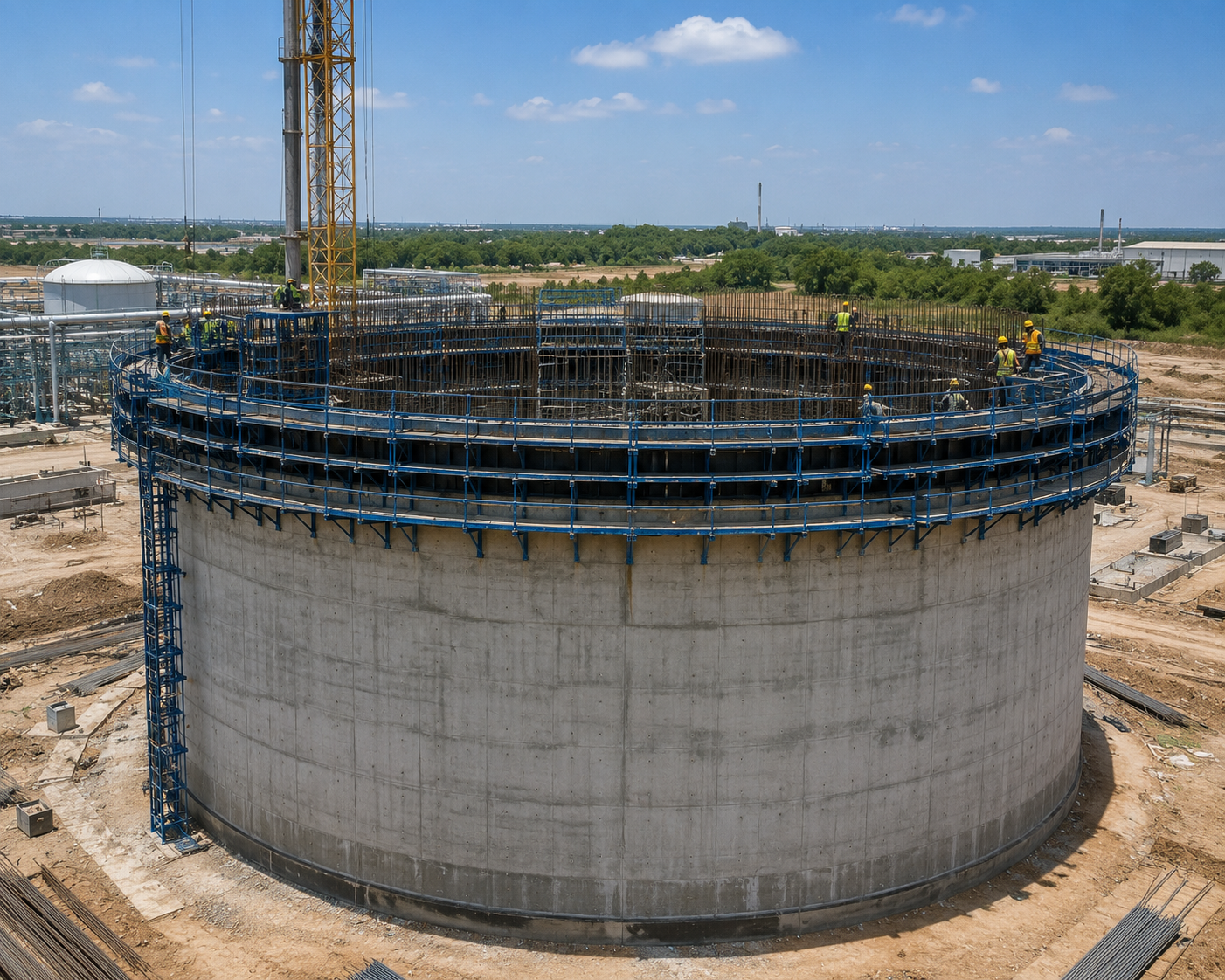 RCC Circular Tanks with Slipform Technology